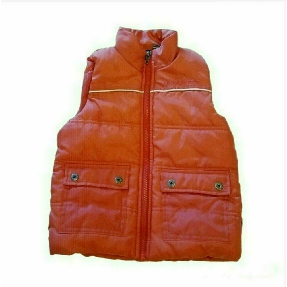 Calvin Klein Kids Orange Puffer Vest Coat 4T